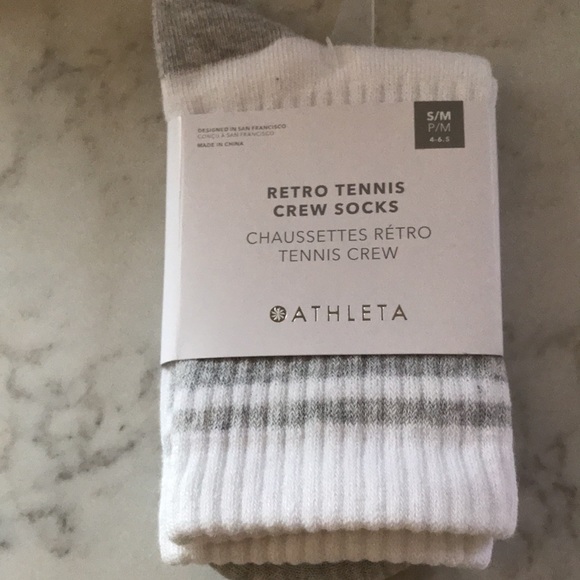 Athleta crew retro tennis socks nwt - Picture 4 of 7